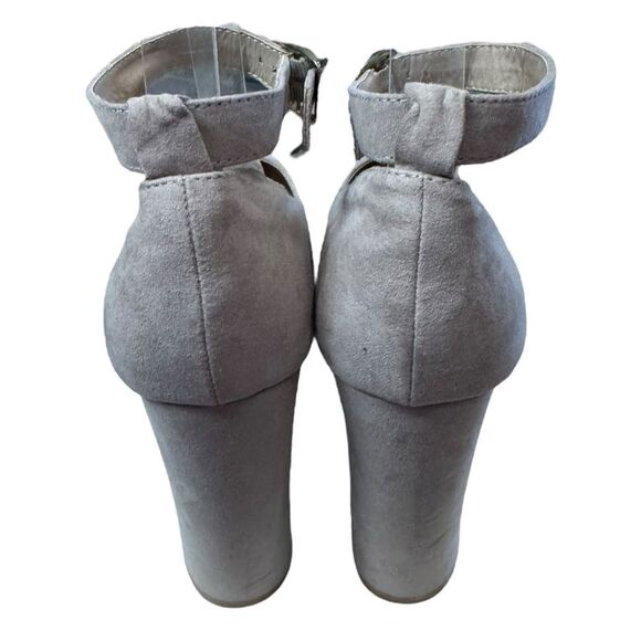 Qupid Nala Women's Closed Toe Platform Chunky Heel Suede Sandals 9 - Picture 6 of 7